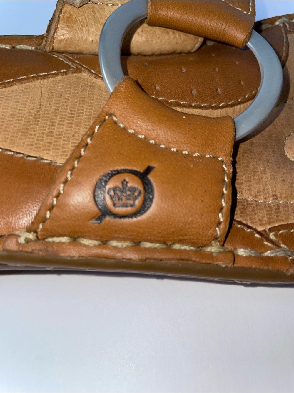 Born Women’s Brown Leather Slide Sandals with Metal Ring. Size 8. - Picture 5 of 6